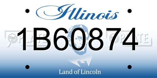 1B60874 Illinois License Plate