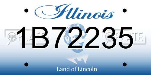 1B72235 Illinois License Plate