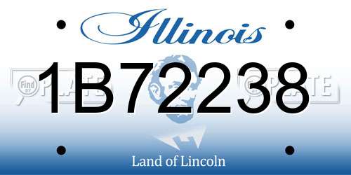 1B72238 Illinois License Plate