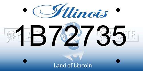 1B72735 Illinois License Plate