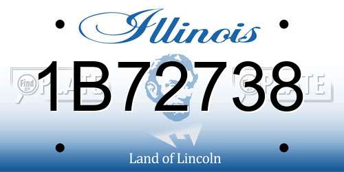 1B72738 Illinois License Plate