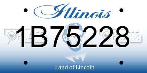 1B75228 Illinois License Plate