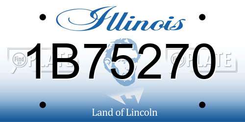 1B75270 Illinois License Plate