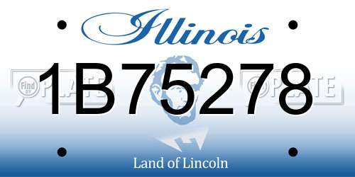 1B75278 Illinois License Plate