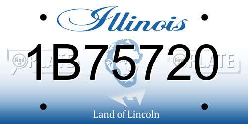 1B75720 Illinois License Plate