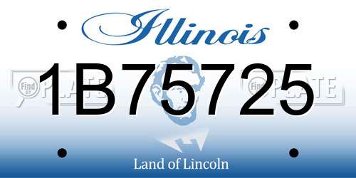 1B75725 Illinois License Plate