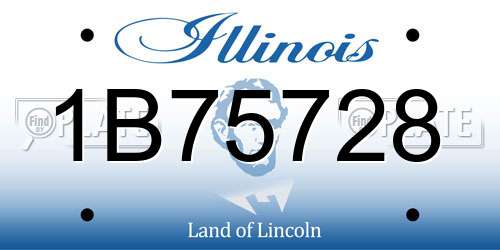 1B75728 Illinois License Plate