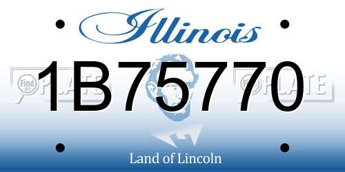 1B75770 Illinois License Plate