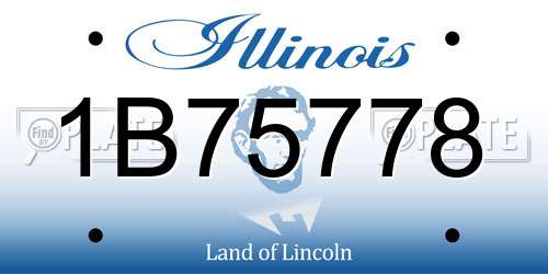 1B75778 Illinois License Plate