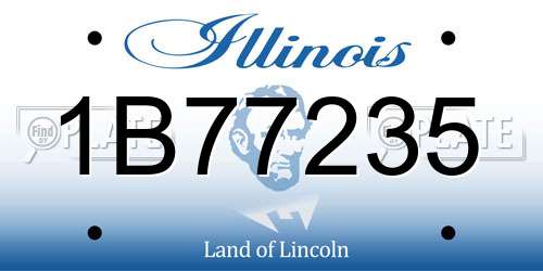1B77235 Illinois License Plate