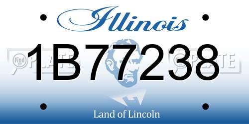 1B77238 Illinois License Plate