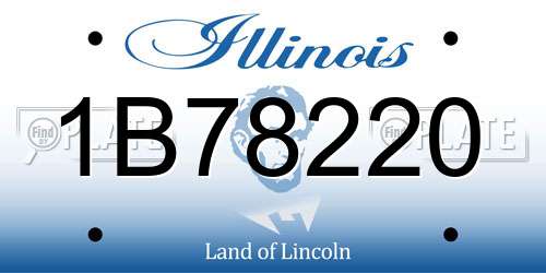 1B78220 Illinois License Plate