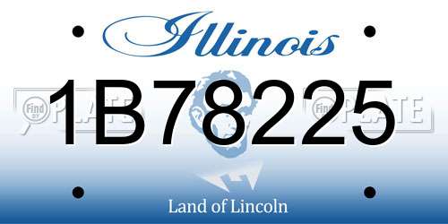 1B78225 Illinois License Plate