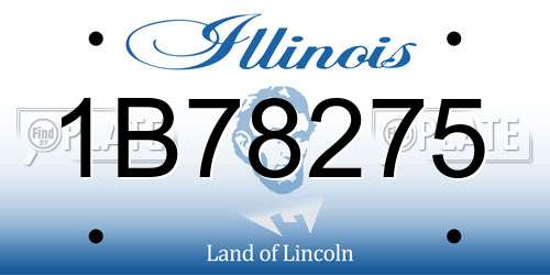 1B78275 Illinois License Plate