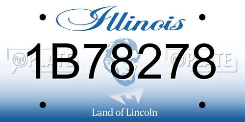 1B78278 Illinois License Plate