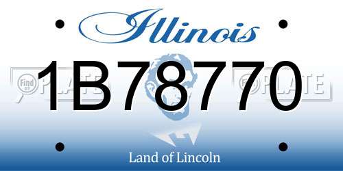1B78770 Illinois License Plate