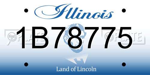 1B78775 Illinois License Plate