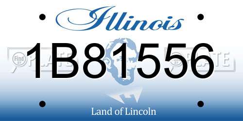 1B81556 Illinois License Plate