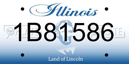 1B81586 Illinois License Plate