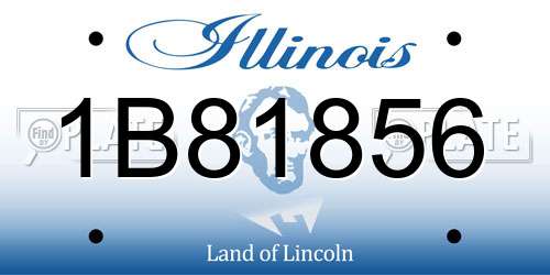 1B81856 Illinois License Plate