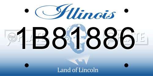 1B81886 Illinois License Plate