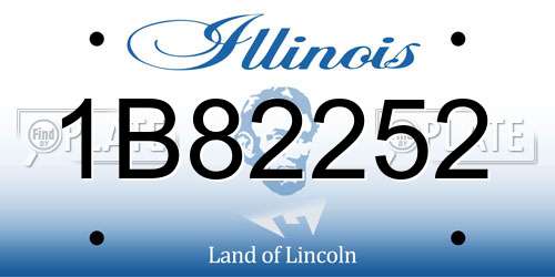 1B82252 Illinois License Plate