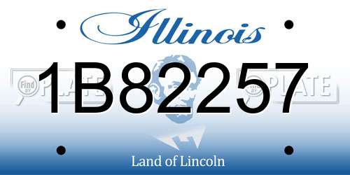 1B82257 Illinois License Plate