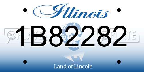 1B82282 Illinois License Plate