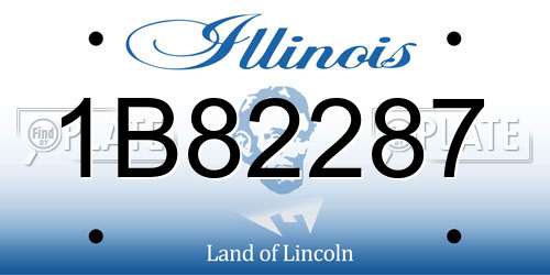 1B82287 Illinois License Plate