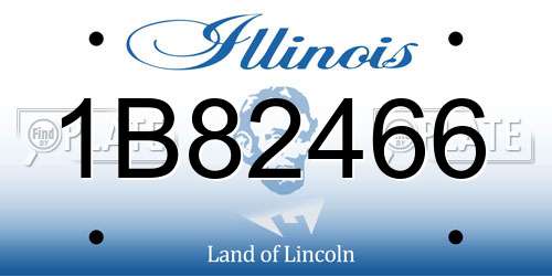 1B82466 Illinois License Plate