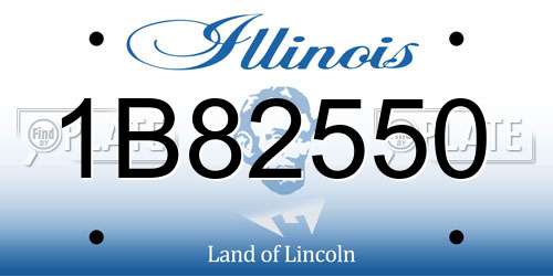 1B82550 Illinois License Plate