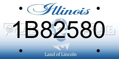1B82580 Illinois License Plate
