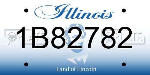 1B82782 Illinois License Plate