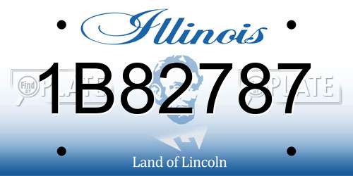 1B82787 Illinois License Plate