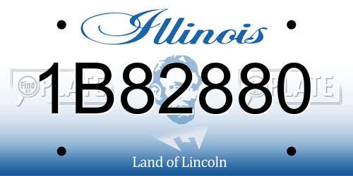1B82880 Illinois License Plate