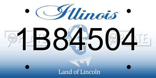 1B84504 Illinois License Plate