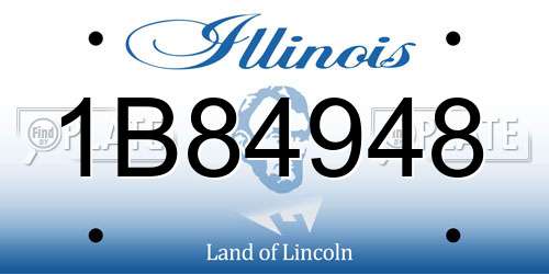 1B84948 Illinois License Plate