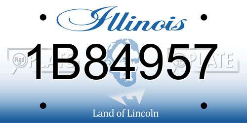 1B84957 Illinois License Plate