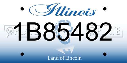 1B85482 Illinois License Plate