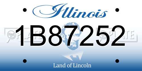 1B87252 Illinois License Plate