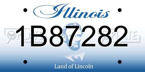 1B87282 Illinois License Plate