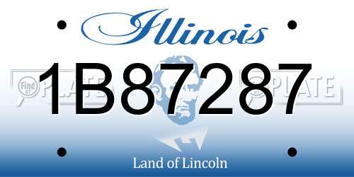 1B87287 Illinois License Plate