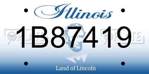 1B87419 Illinois License Plate