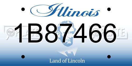 1B87466 Illinois License Plate