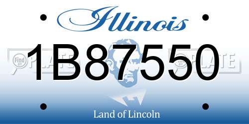1B87550 Illinois License Plate