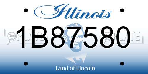 1B87580 Illinois License Plate