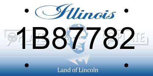1B87782 Illinois License Plate