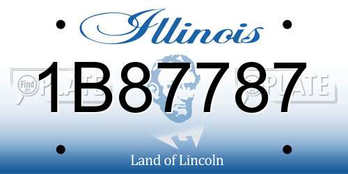 1B87787 Illinois License Plate