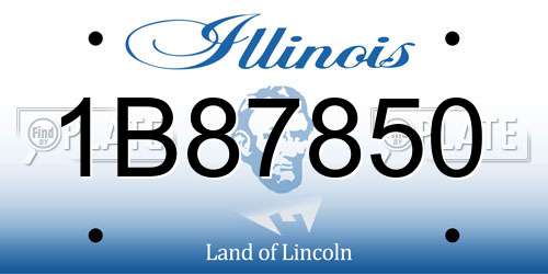 1B87850 Illinois License Plate