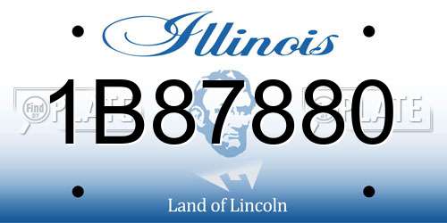 1B87880 Illinois License Plate